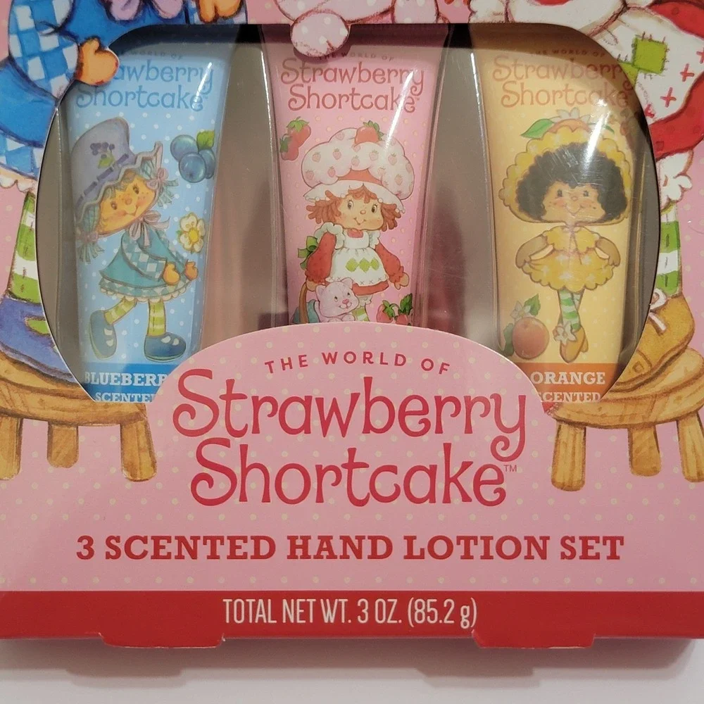 Strawberry Shortcake Scented‎ Hand Lotion 3 PC Set Blueberry Orange Blossom NEW